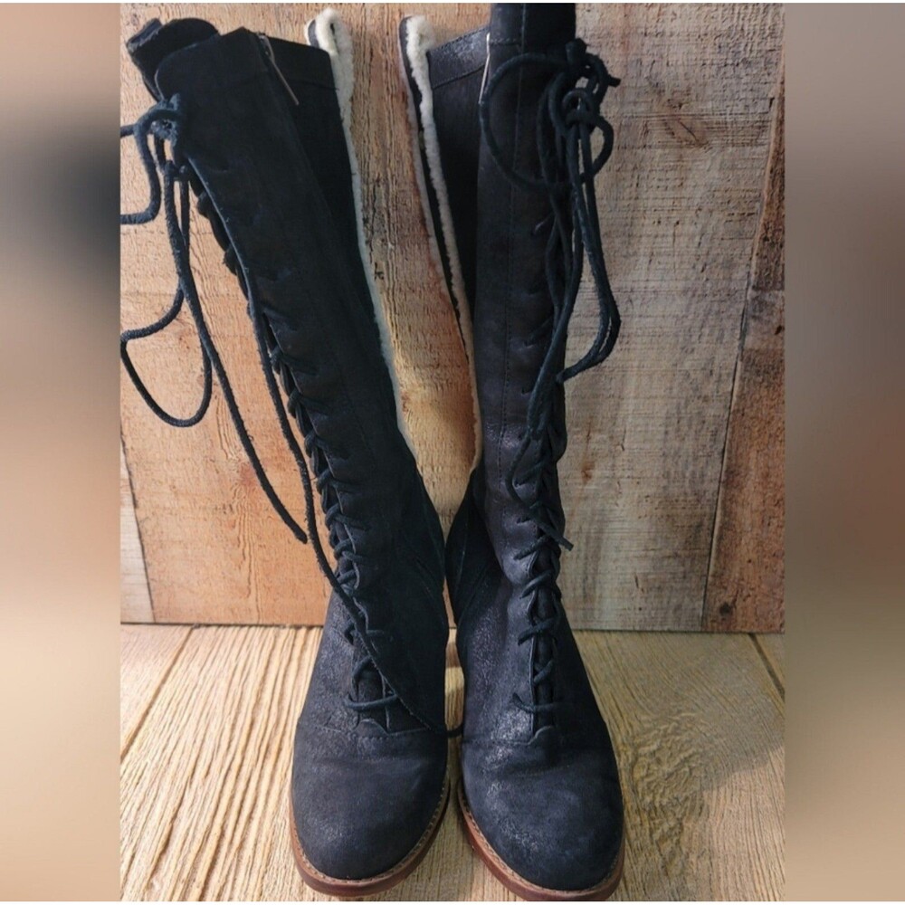 UGG Australia Black Chamois Leather Boots